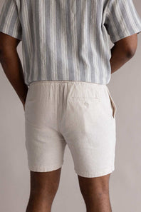 Vintage Summer Linen Shorts for Men in Sand