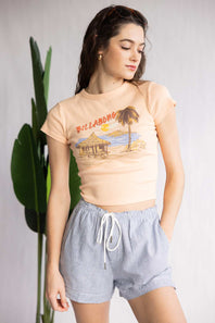Billabong For The View T-Shirt for Women in Light Peach