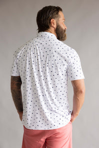 Ariat Tek Polo Shirt for Men in White Western Print