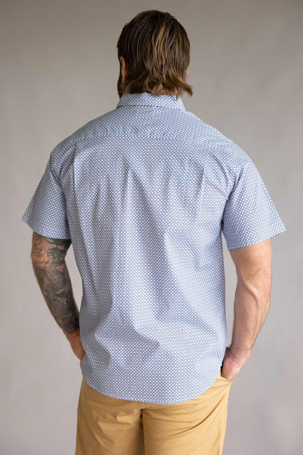 Weatherproof Vintage Poplin Button Up Shirt for Men in Bijou Blue | S2684244GK-BIJOUBLUE