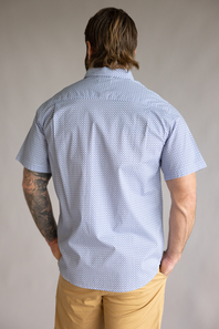 Weatherproof Vintage Poplin Button Up Shirt for Men in Bijou Blue | S2684244GK-BIJOUBLUE