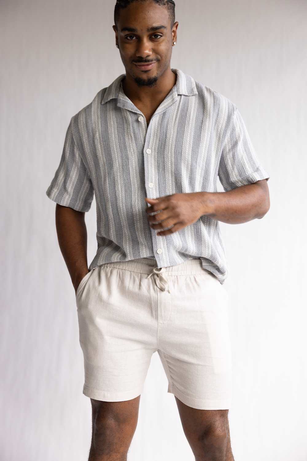 Vintage Summer Linen Shorts for Men in Sand | V63902 SAND – Glik's