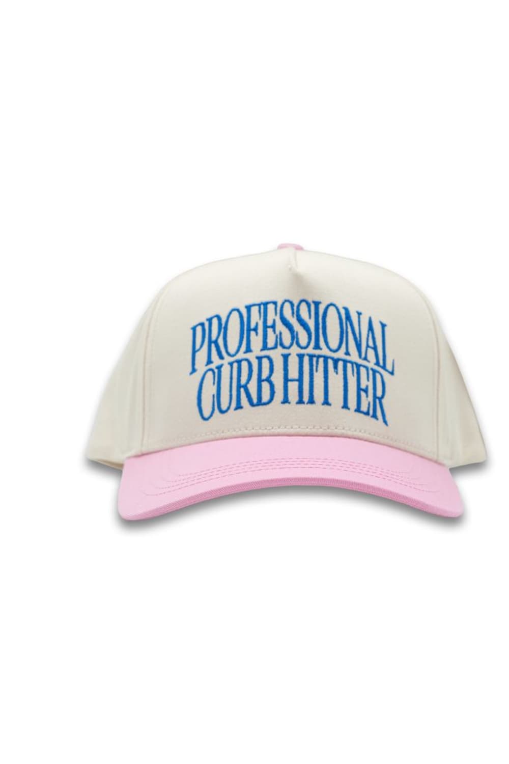 Simply Southern Curb Hitter Trucker Hat for Women in Cream/Pink