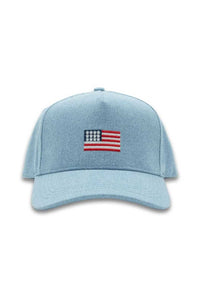 Simply Southern Flag Trucker Hat for Women in Denim