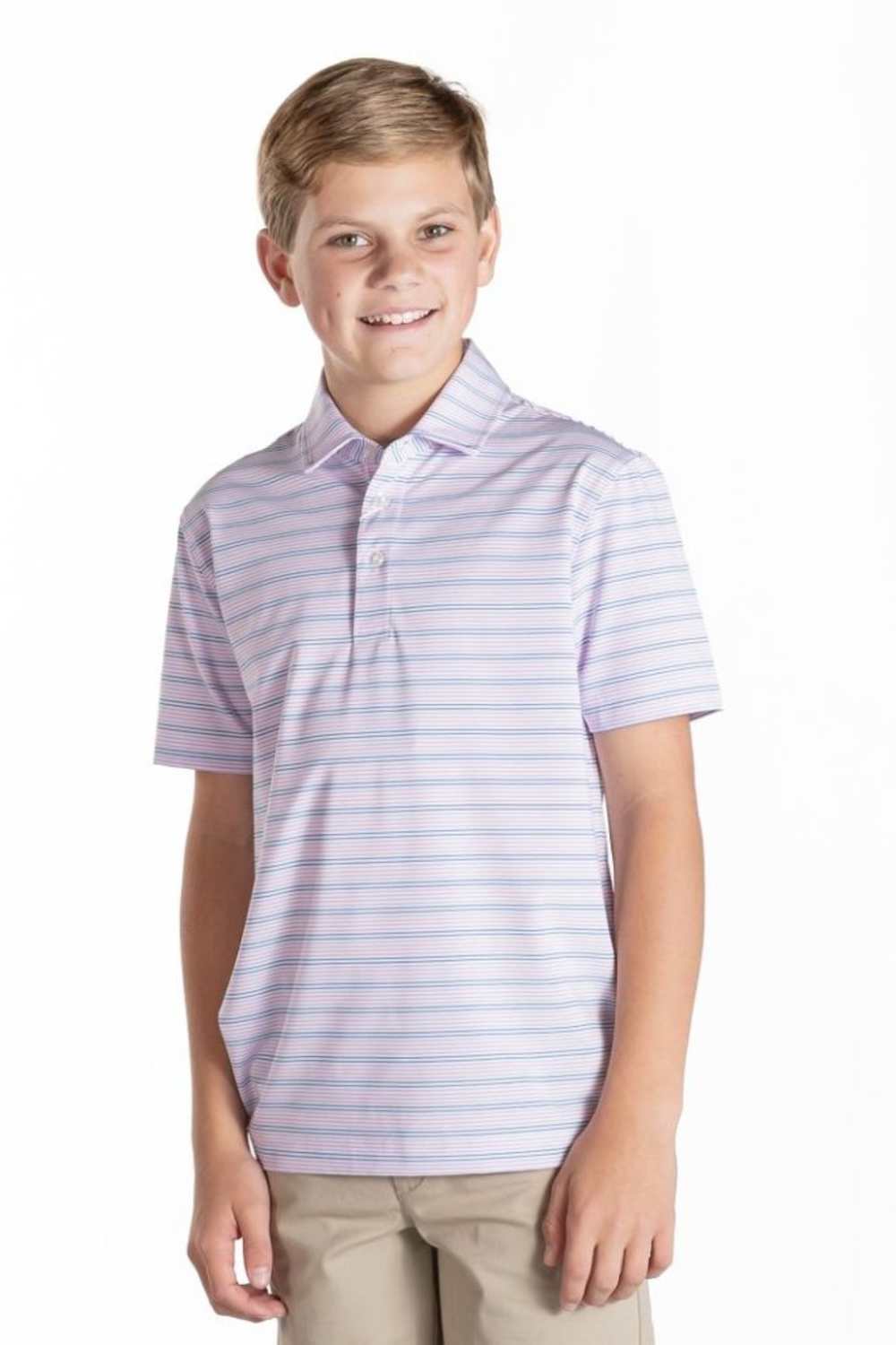 Simply Southern Youth Water Dude Polo for Boys in Purple