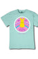 Simply Southern x Peeps Plus Size Logo Mineral Wash T-Shirt for Women in Tide Pool