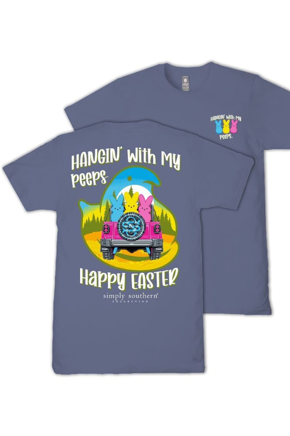 Simply Southern x Peeps SUV T-Shirt for Women in Denim