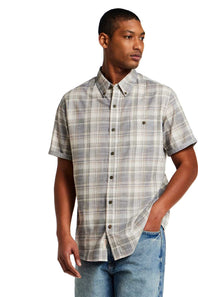 Weatherproof Vintage EOE Cotton Plaid Button Up for Men in Forest