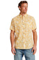 Weatherproof Vintage Cotton Linen Pattern Button Up Shirt for Men in Misted Yellow