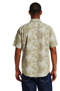 Weatherproof Vintage Cotton Pattern Button Up Shirt for Men in Sea Grass