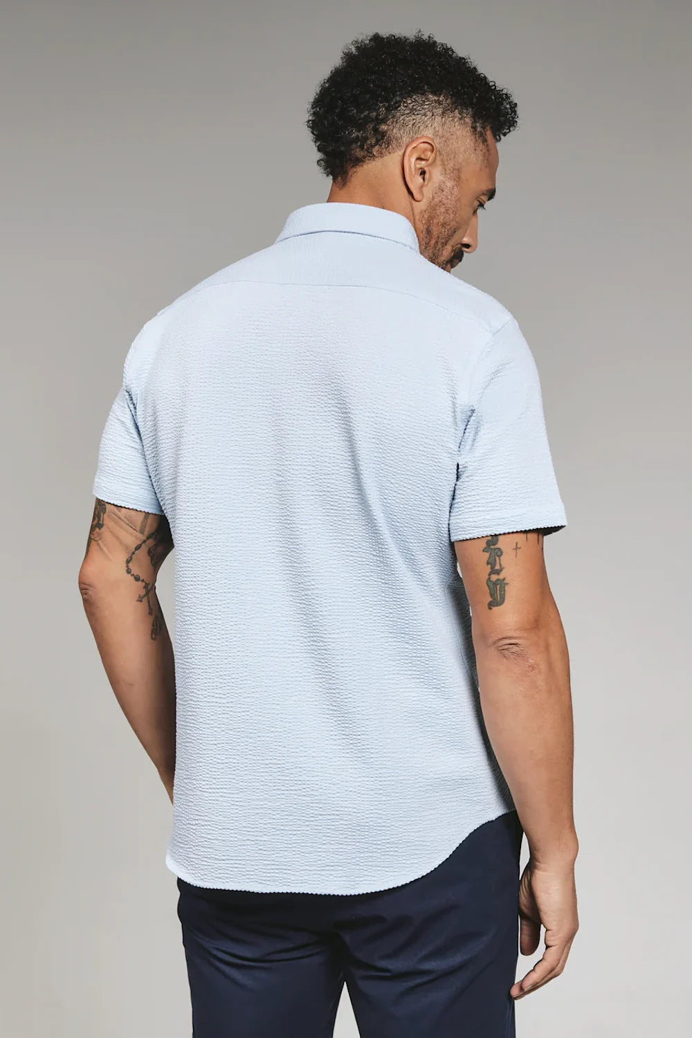7Diamonds Bennet Shirt for Men in Ice Blue