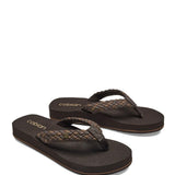 Cobian Braided Bounce Flip Flops for Women in Brown