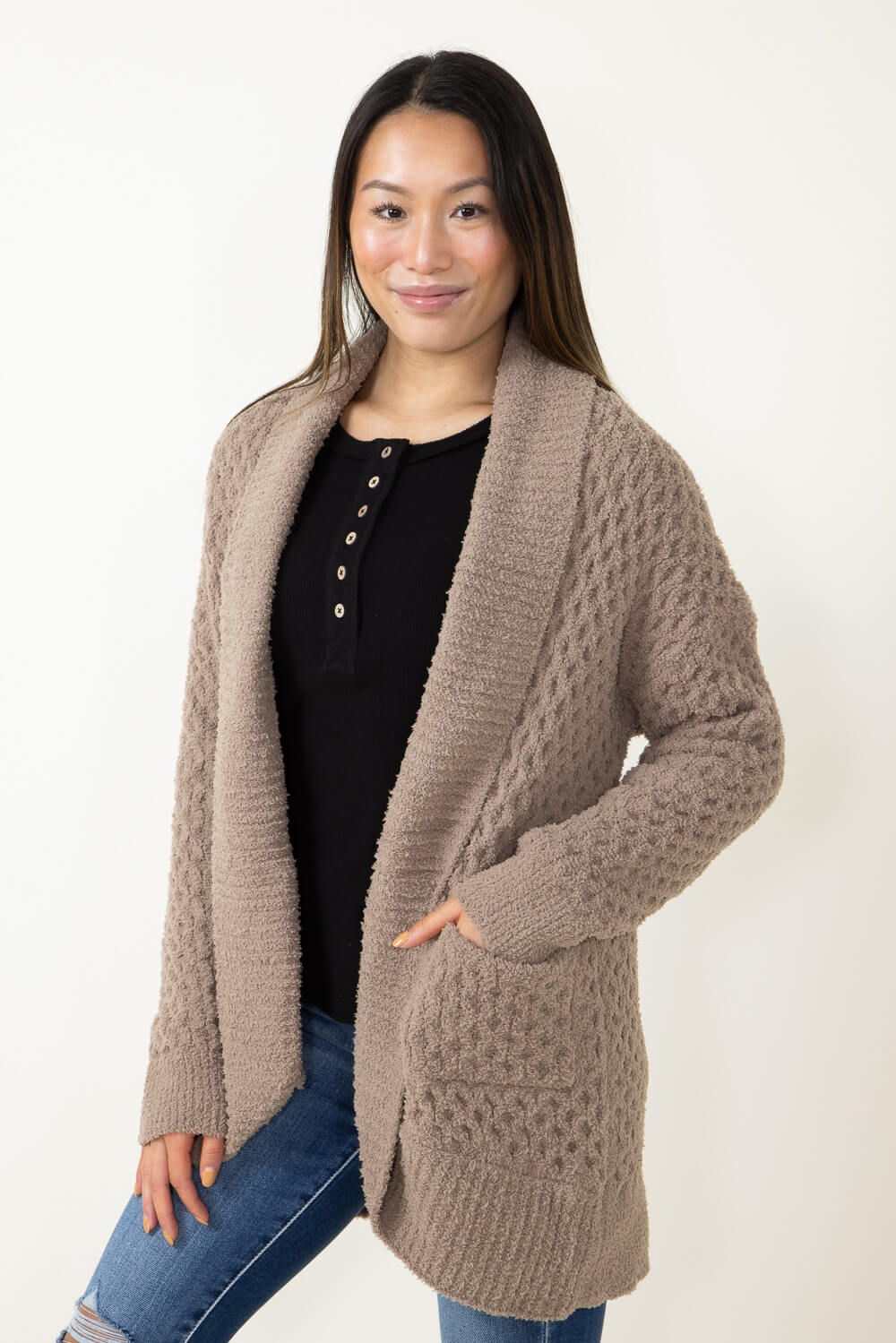 Textured Sweater Cardigan