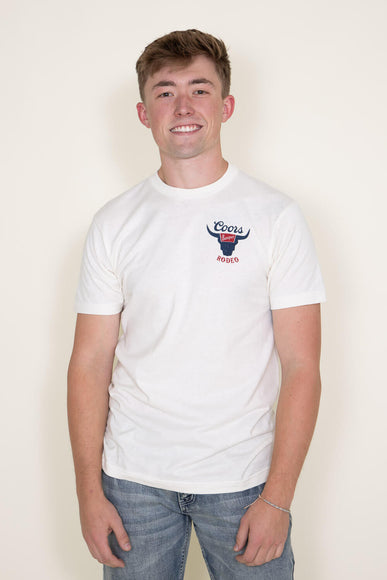 Brew City Apparel Coors Banquet Rodeo T-Shirt for Men in White