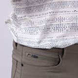 Copper & Oak Faille 5 Pocket Pants for Men in Green Mushroom