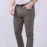 Copper & Oak Faille 5 Pocket Pants for Men in Green Mushroom