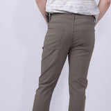 Copper & Oak Faille 5 Pocket Pants for Men in Green Mushroom