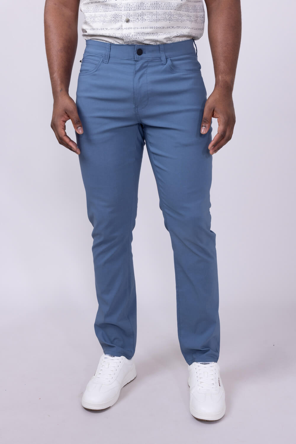 Copper & Oak Flex Comfort 5 Pocket Pants for Men in Blue Stone