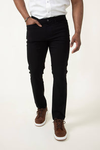 Copper & Oak Lewis Zip Pants for Men in Black