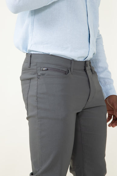 Copper & Oak Lewis Zip Pants for Men in Grey