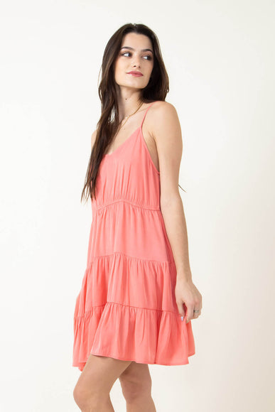 Tiered Short Dress for Women in Pink