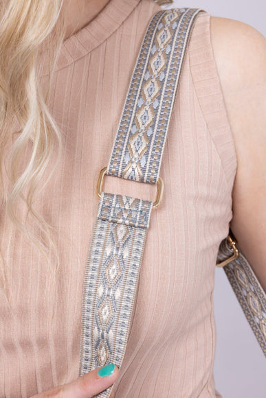 Flap Over Crossbody for Women in Dusty Blue