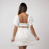 Cutout Floral Dress for Women in Blue Floral