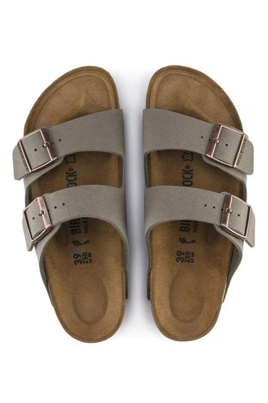 Birkenstock Arizona Birkibuc Sandals for Women in Stone | 151211