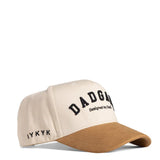 Dad Gang Suede Script Hat for Men in Cream