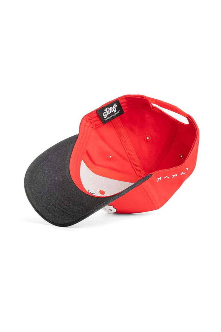 4350 DISTRICT Men's Adjustable Cotton Snapback Cap - Red & Black Embroidered Baseball Hat