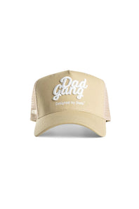 Dad Gang Trucker Hat for Men in Tan