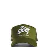 Dad Gang Trucker Hat for Men in Olive Green