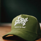 Dad Gang Trucker Hat for Men in Olive Green