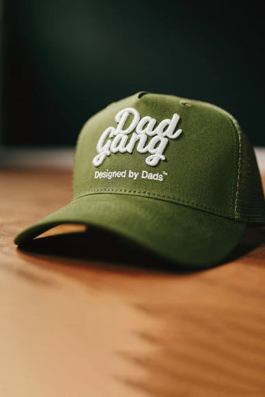 Dad Gang Trucker Hat for Men in Olive Green