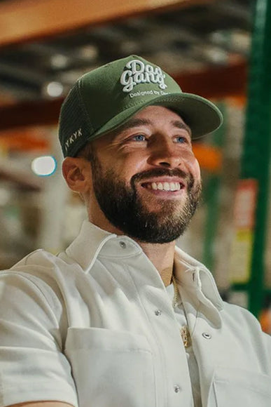 Dad Gang Trucker Hat for Men in Olive Green