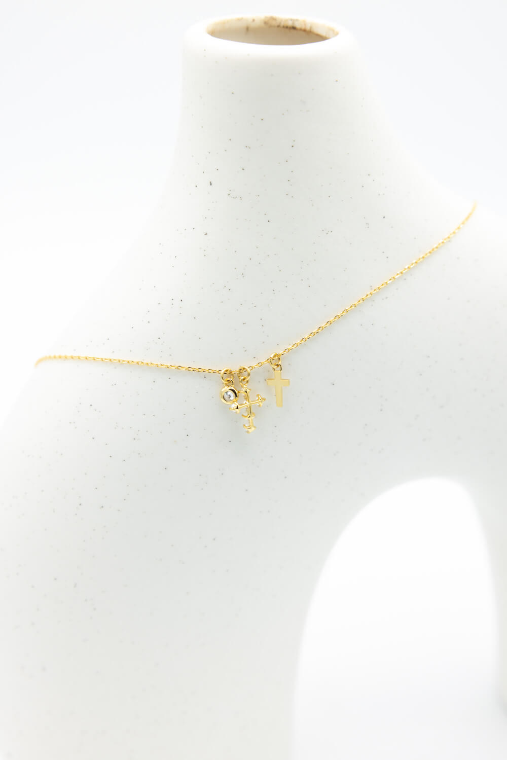 Dangle Cross Necklace in Gold