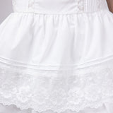 Shoulder Tie Tiered Mini Dress for Women in Off White