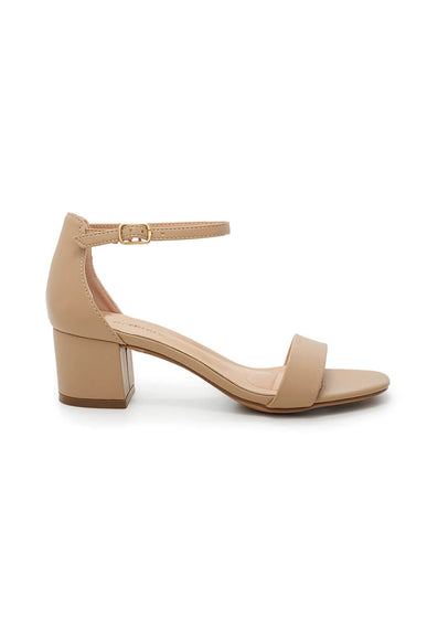 De Blossom Annie Strap Heels for Women in Nude