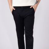 Denim & Flower Dress Pants for Men in Black