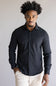 Denim & Flower Dressy Tech Dot Button Up Shirt for Men in Black