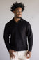 Denim & Flower Johnny Collar Sweater for Men in Black 