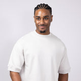 Denim & Flower Heavyweight Relaxed Fit T-Shirt for Men in Light Grey
