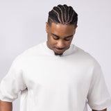 Denim & Flower Heavyweight Relaxed Fit T-Shirt for Men in Light Grey
