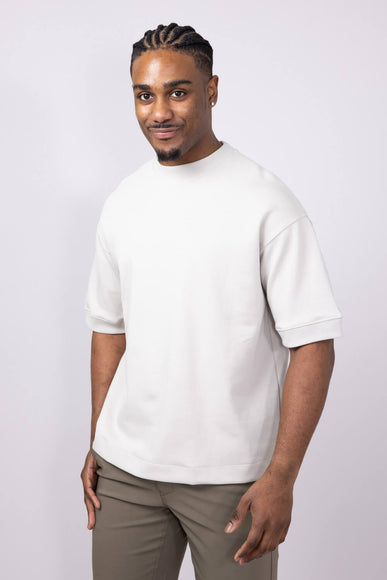 Denim & Flower Heavyweight Relaxed Fit T-Shirt for Men in Light Grey