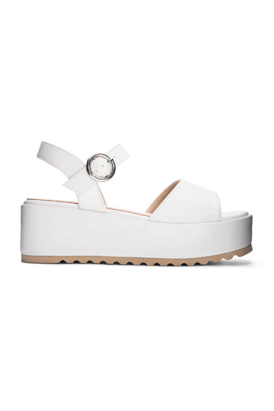 Dirty Laundry Jump Out Platform Wedges for Women in White