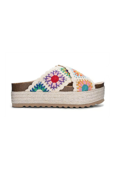 Dirty Laundry Plays Platform Crochet Sandals for Women in Multi
