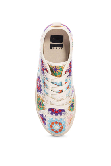 Dirty Laundry Rambling Crochet Sneakers for Women in Pink Multi