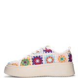 Dirty Laundry Rambling Crochet Sneakers for Women in Pink Multi