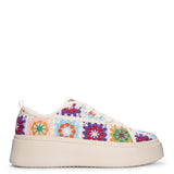 Dirty Laundry Rambling Crochet Sneakers for Women in Pink Multi