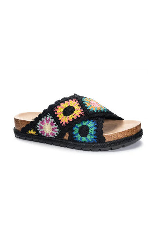 Dirty Laundry Tacoma Xcross Crochet Sandals for Women in Black